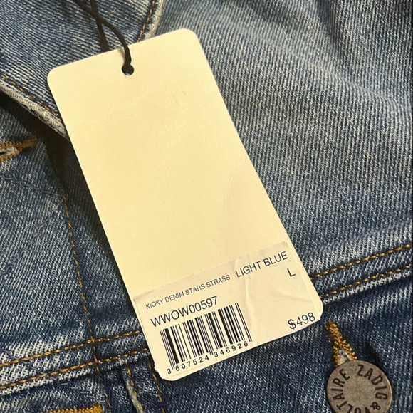 Zadig & Voltaire Star Strass Denim Jacket- S,M - Picture 12 of 14